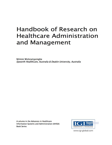 Cover image for book Handbook of Research on Healthcare Administration and Management
