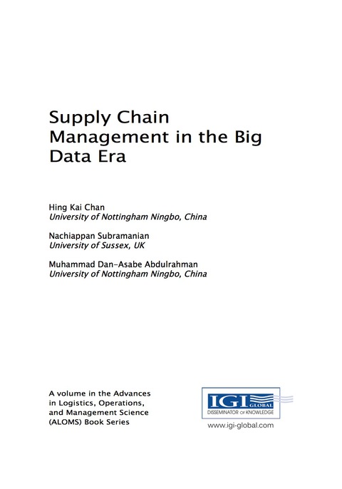 Cover image for book Supply Chain Management in the Big Data Era
