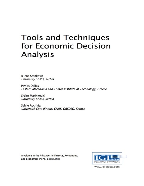 Cover image for book Tools and Techniques for Economic Decision Analysis
