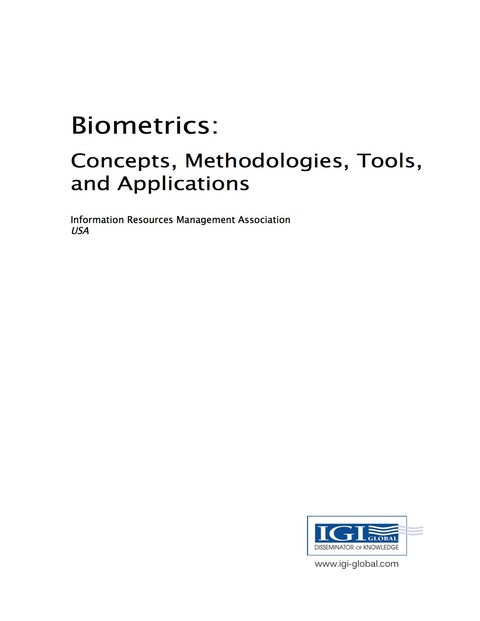 Cover image for book Biometrics: Concepts, Methodologies, Tools, and Applications