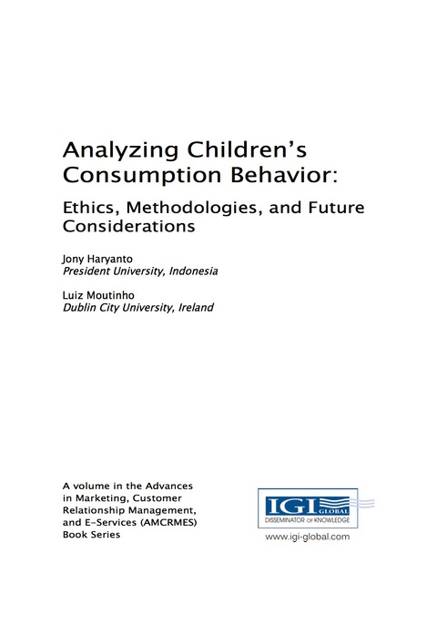 Cover image for book Analyzing Children's Consumption Behavior
