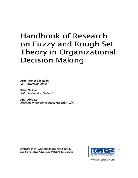Cover image for book Handbook of Research on Fuzzy and Rough Set Theory in Organizational Decision Making