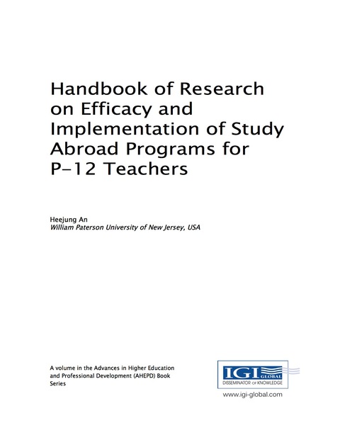 Cover image for book Handbook of Research on Efficacy and Implementation of Study Abroad Programs for P-12 Teachers