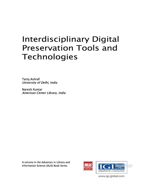 Cover image for book Interdisciplinary Digital Preservation Tools and Technologies