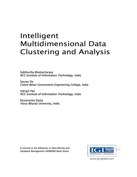 Cover image for book Intelligent Multidimensional Data Clustering and Analysis