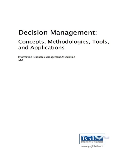 Cover image for book Decision Management: Concepts, Methodologies, Tools, and Applications