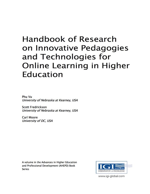 Cover image for book Handbook of Research on Innovative Pedagogies and Technologies for Online Learning in Higher Education