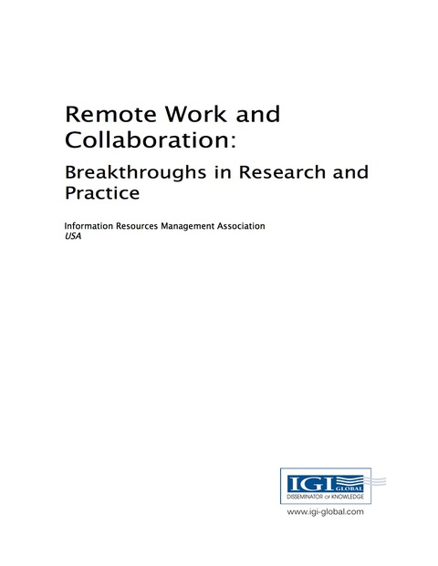 Cover image for book Remote Work and Collaboration: Breakthroughs in Research and Practice
