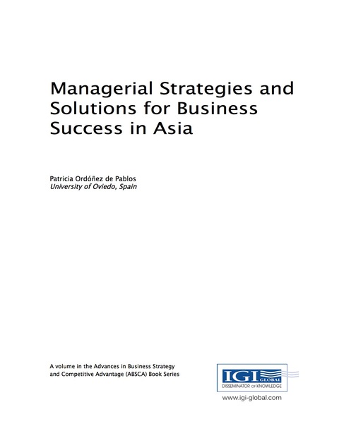Cover image for book Managerial Strategies and Solutions for Business Success in Asia