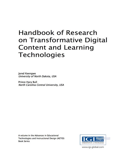 Cover image for book Handbook of Research on Transformative Digital Content and Learning Technologies