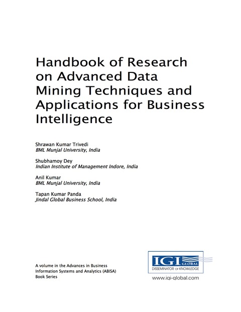 Cover image for book Handbook of Research on Advanced Data Mining Techniques and Applications for Business Intelligence