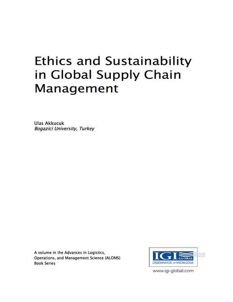 Cover image for book Ethics and Sustainability in Global Supply Chain Management