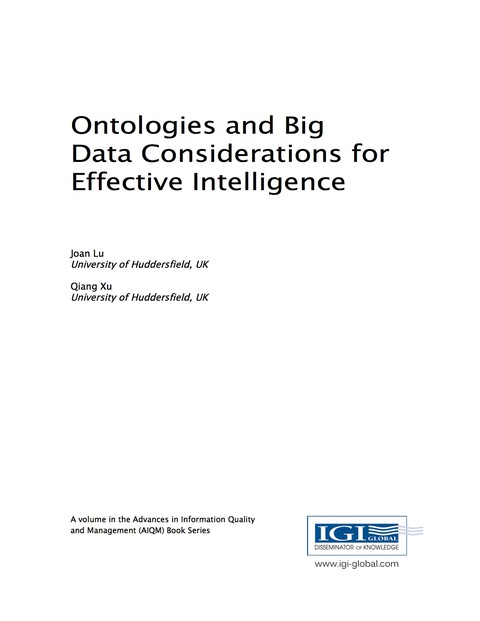 Cover image for book Ontologies and Big Data Considerations for Effective Intelligence
