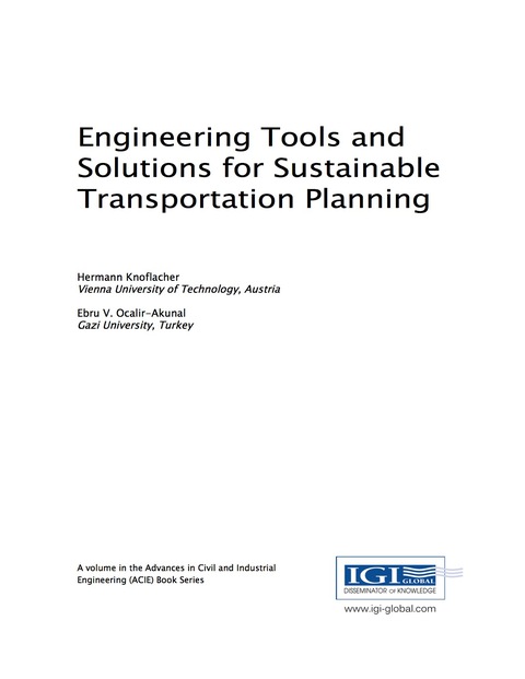 Cover image for book Engineering Tools and Solutions for Sustainable Transportation Planning