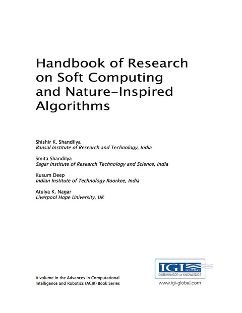 Cover image for book Handbook of Research on Soft Computing and Nature-Inspired Algorithms