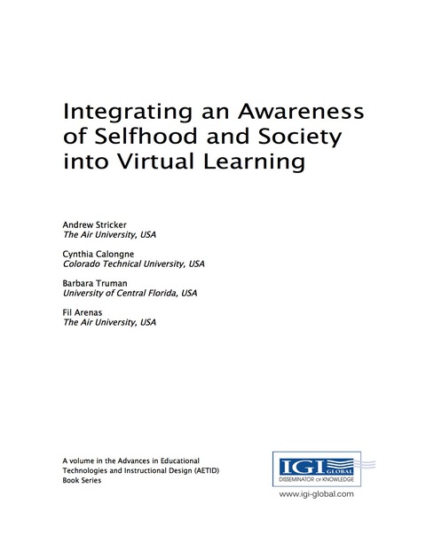 Cover image for book Integrating an Awareness of Selfhood and Society into Virtual Learning
