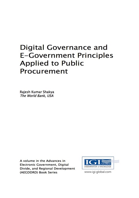 Cover image for book Digital Governance and E-Government Principles Applied to Public Procurement