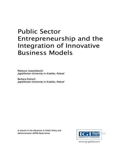 Cover image for book Public Sector Entrepreneurship and the Integration of Innovative Business Models
