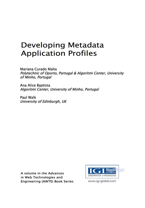 Cover image for book Developing Metadata Application Profiles