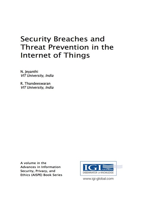 Cover image for book Security Breaches and Threat Prevention in the Internet of Things