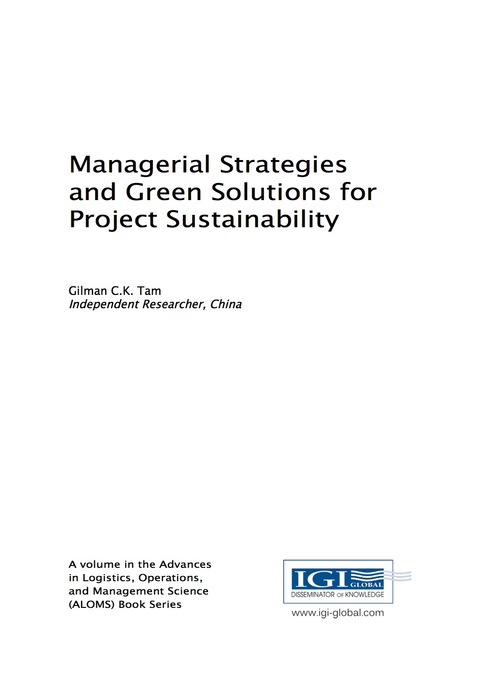 Cover image for book Managerial Strategies and Green Solutions for Project Sustainability