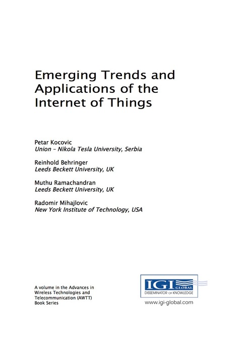 Cover image for book Emerging Trends and Applications of the Internet of Things