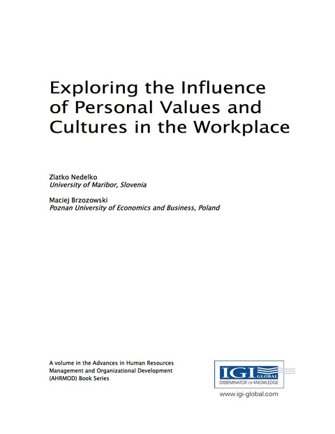 Cover image for book Exploring the Influence of Personal Values and Cultures in the Workplace