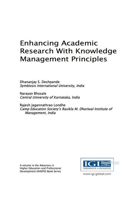 Cover image for book Enhancing Academic Research With Knowledge Management Principles