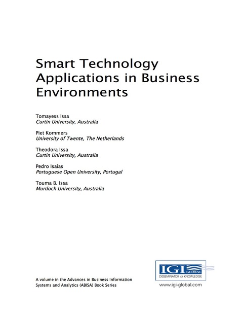 Cover image for book Smart Technology Applications in Business Environments