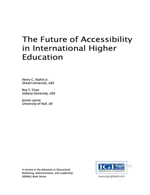 Cover image for book The Future of Accessibility in International Higher Education