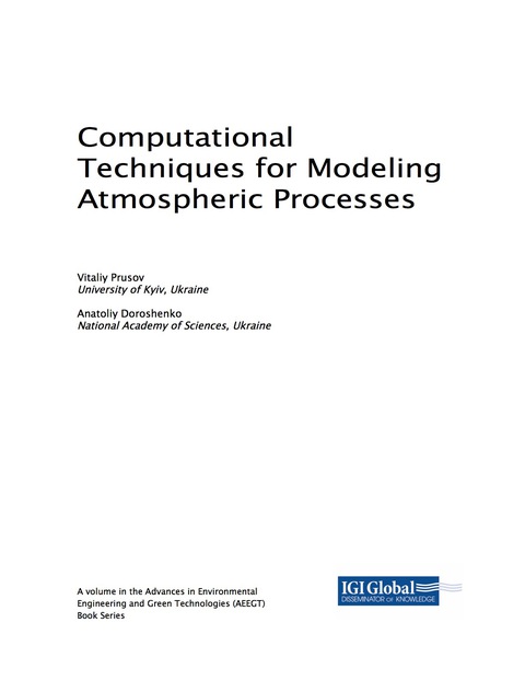 Cover image for book Computational Techniques for Modeling Atmospheric Processes