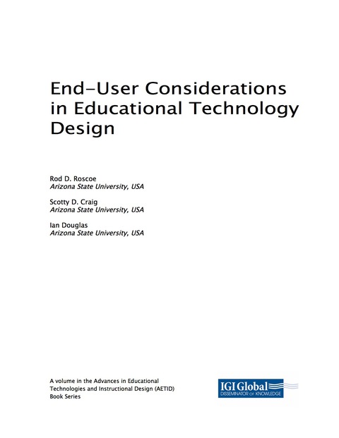 Cover image for book End-User Considerations in Educational Technology Design