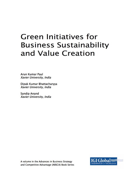 Cover image for book Green Initiatives for Business Sustainability and Value Creation
