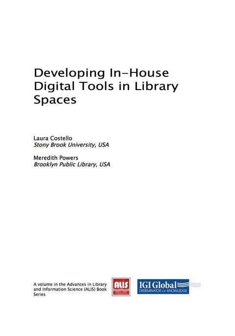 Cover image for book Developing In-House Digital Tools in Library Spaces