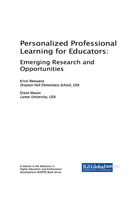 Cover image for book Personalized Professional Learning for Educators: Emerging Research and Opportunities