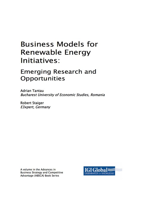 Cover image for book Business Models for Renewable Energy Initiatives: Emerging Research and Opportunities
