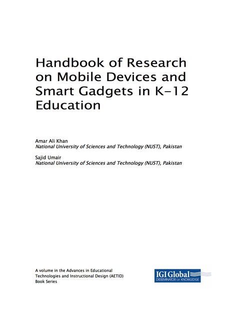 Cover image for book Handbook of Research on Mobile Devices and Smart Gadgets in K-12 Education