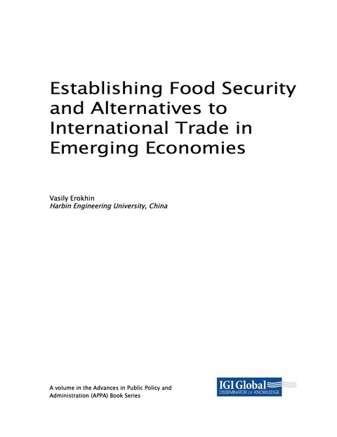 Cover image for book Establishing Food Security and Alternatives to International Trade in Emerging Economies