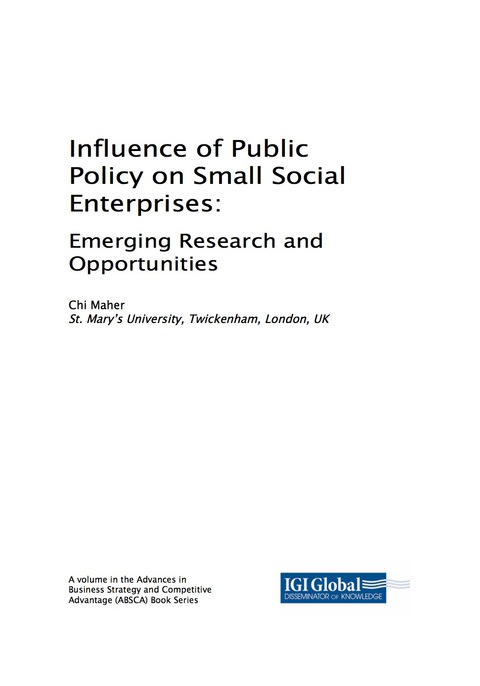 Cover image for book Influence of Public Policy on Small Social Enterprises: Emerging Research and Opportunities