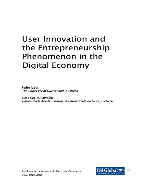 Cover image for book User Innovation and the Entrepreneurship Phenomenon in the Digital Economy