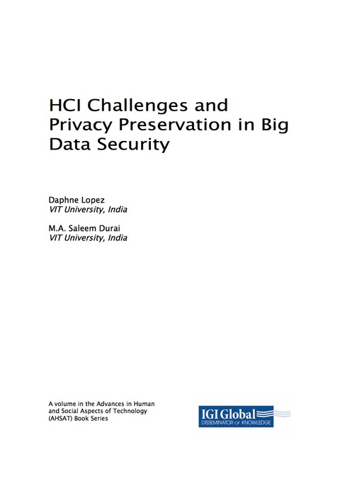 Cover image for book HCI Challenges and Privacy Preservation in Big Data Security