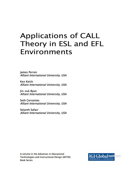 Cover image for book Applications of CALL Theory in ESL and EFL Environments