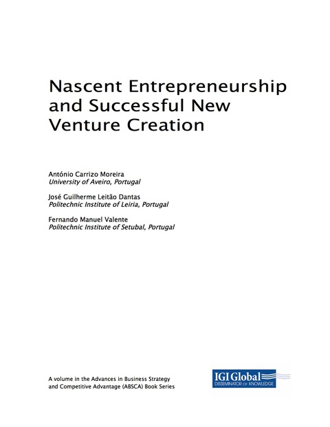 Cover image for book Nascent Entrepreneurship and Successful New Venture Creation