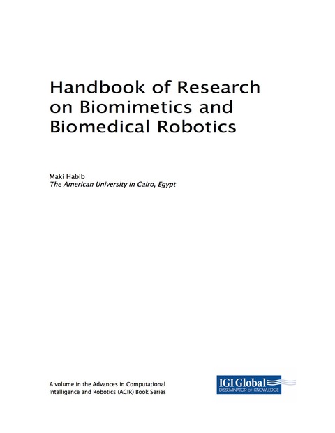 Cover image for book Handbook of Research on Biomimetics and Biomedical Robotics