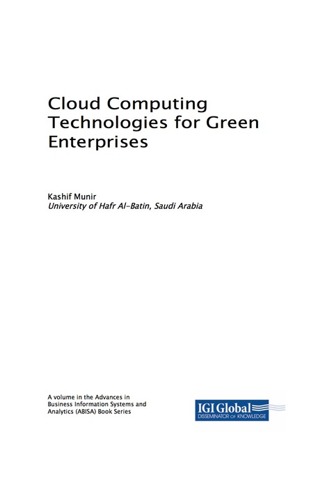 Cover image for book Cloud Computing Technologies for Green Enterprises