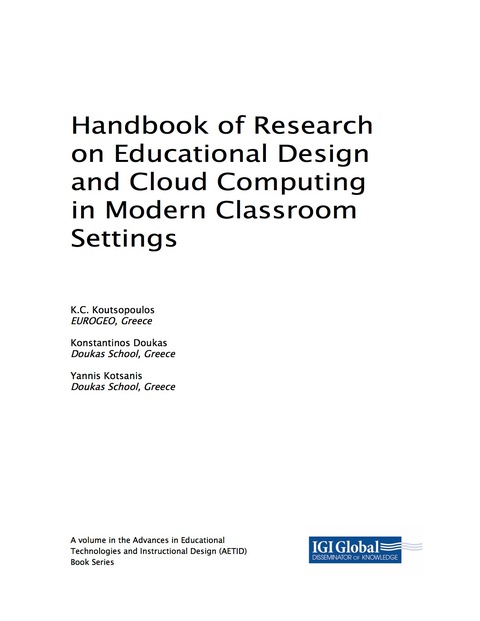 Cover image for book Handbook of Research on Educational Design and Cloud Computing in Modern Classroom Settings