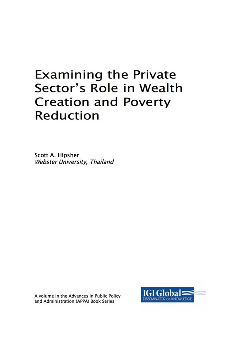 Cover image for book Examining the Private Sector's Role in Wealth Creation and Poverty Reduction