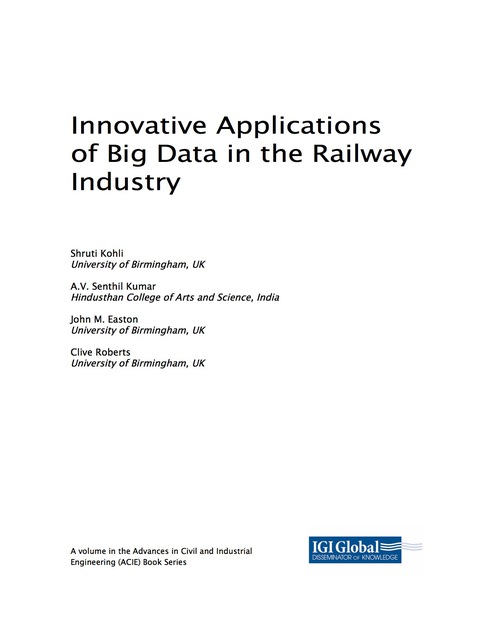Cover image for book Innovative Applications of Big Data in the Railway Industry