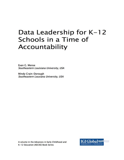 Cover image for book Data Leadership for K-12 Schools in a Time of Accountability
