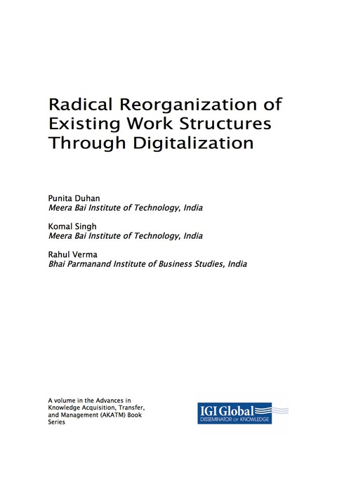 Cover image for book Radical Reorganization of Existing Work Structures Through Digitalization